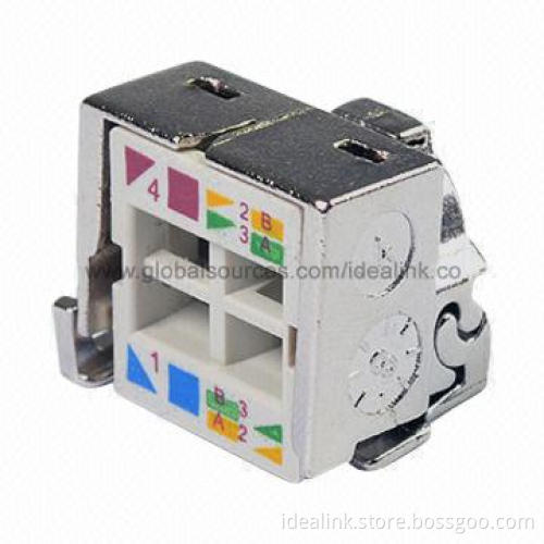 Cat6 Keystone Jack, FTP-type, 3mu and 50uinch Gold Plating
